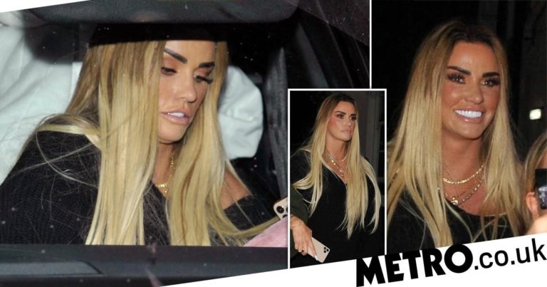 Katie Price all smiles as she gets to work after Turkey trip with Carl Woods