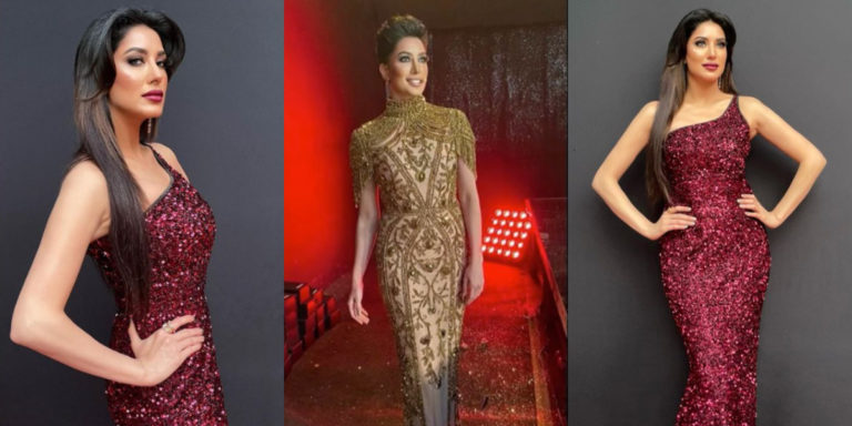 Mehwish Hayat rules the 20th Lux Style Awards with her gold embellish looks