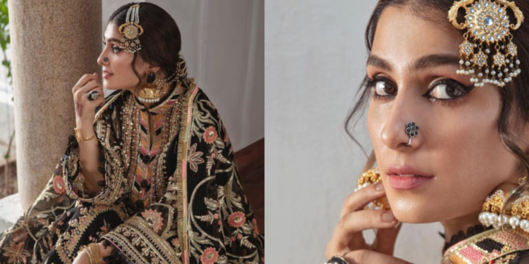 Ayeza Khan turns into a black beauty in a festive ready outfit
