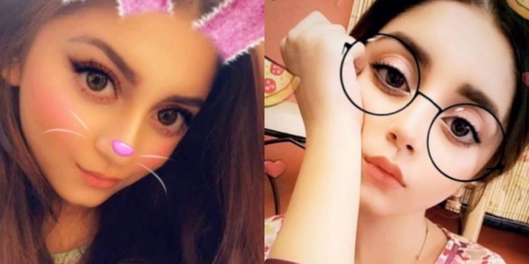 Alizah Shah taking snaps from the cat filter which enhances her cuteness