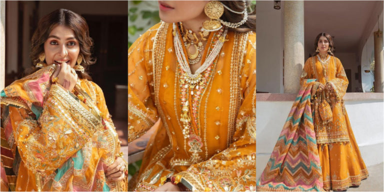 Ayeza Khan turns her beauty in the sparkling gold, see photos