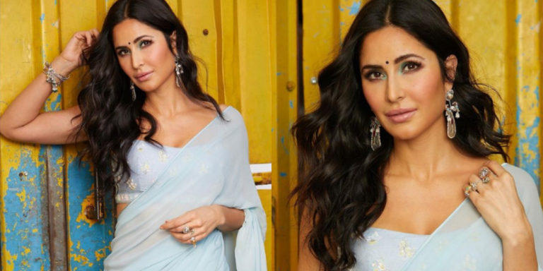 Katrina Kaif looks radiant in a grey lycra saree, see photos