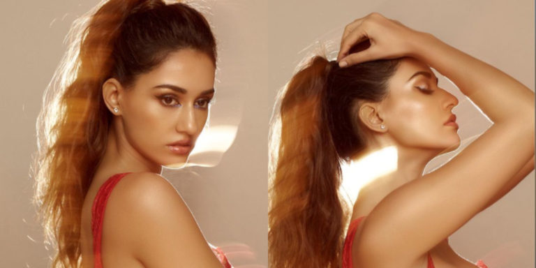 Disha Patani raises the temperature in a red laced corset top