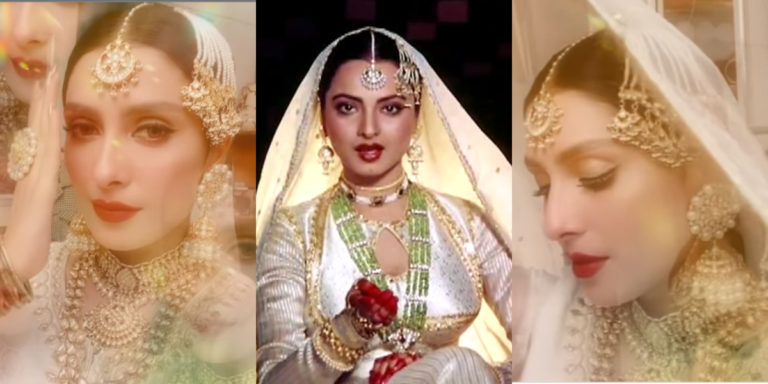 Ayeza Khan recreates Bollywood actress Rekha Ji iconic look, see photos