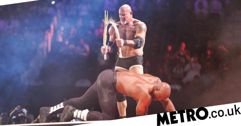 WWE Crown Jewel: Goldberg sends Bobby Lashley crashing off the stage