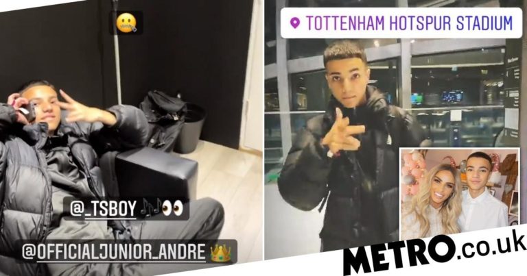 Junior Andre heads to studio and football after Katie Price arrest