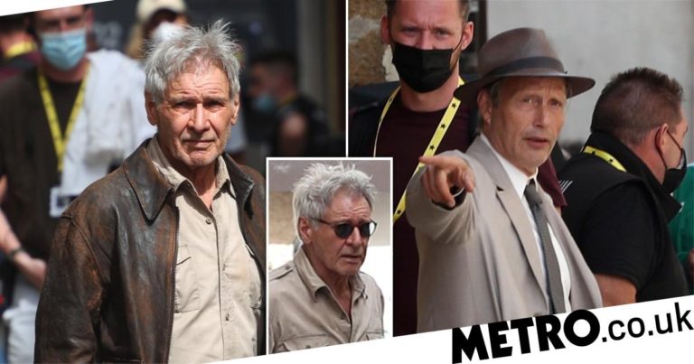 Harrison Ford and Mads Mikkelsen get stuck in to Indiana Jones filming