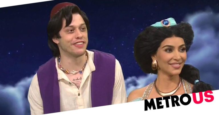 Kim Kardashian and Pete Davidson share kiss in hilarious SNL skit