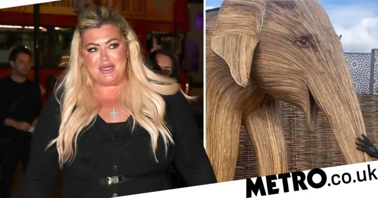 Gemma Collins buys enormous £22,000 wooden elephant sculpture