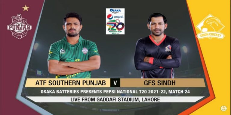 National T20 Cup: Live | Sindh vs Southern Punjab | Match 24