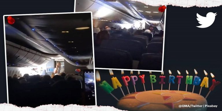 Passengers and airline crew sing “Happy Birthday” to twin girls on board