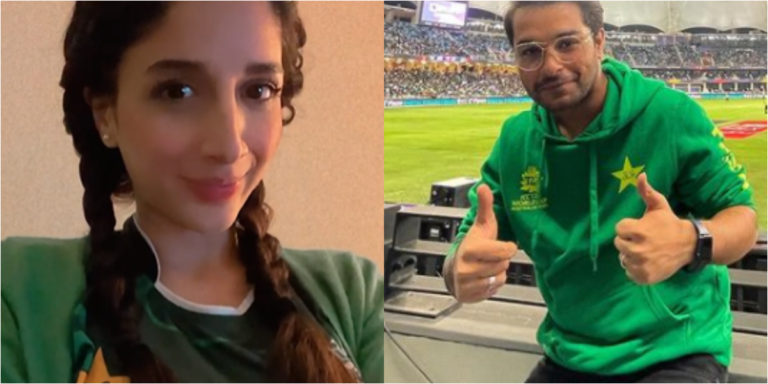 Celebrities are kitted out in green for Pakistan vs. Australia semi-final