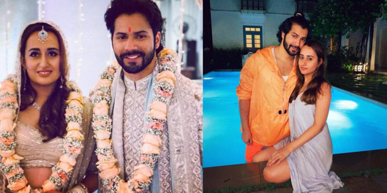 Varun & Natasha celebrate their first Diwali as a married couple with family