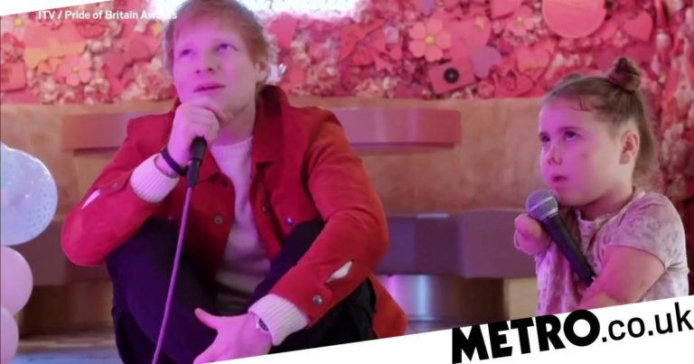 Pride of Britain viewers sob as Ed Sheeran performs duet with winner