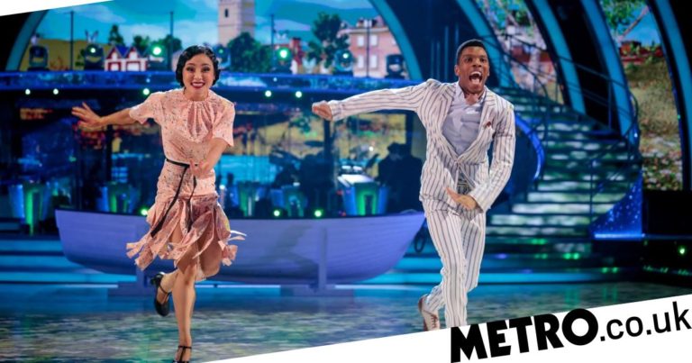 Strictly 2021: Rhys Stephenson drops to the floor after perfect score