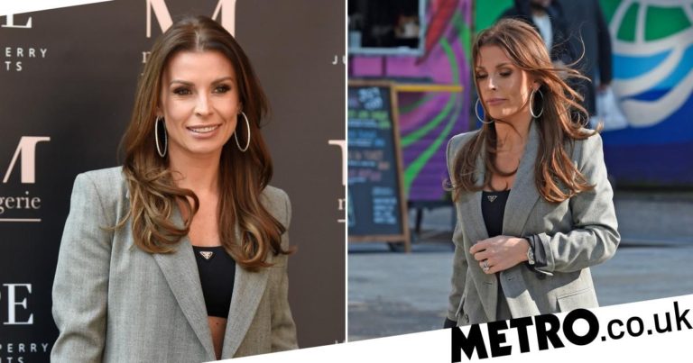 Coleen Rooney dresses like she means business in grey suit for IWD