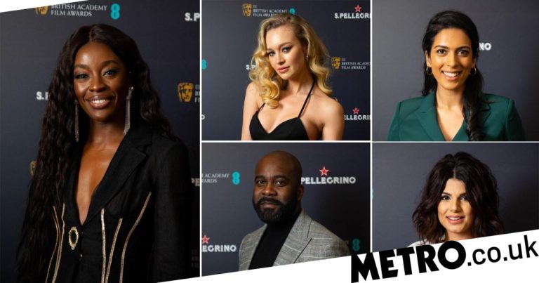 Strictly’s AJ Odudu leads arrivals for pre-Bafta dinner in black suit