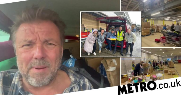 BBC’s Martin Roberts delivering supplies to Ukrainian refugees in van