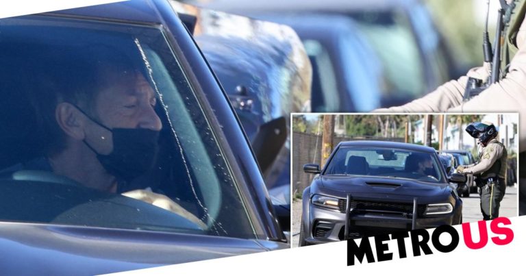 Sean Penn pulled over by sheriff in Malibu for driving car with police-style bull-bar after returning to US from war-stricken Ukraine