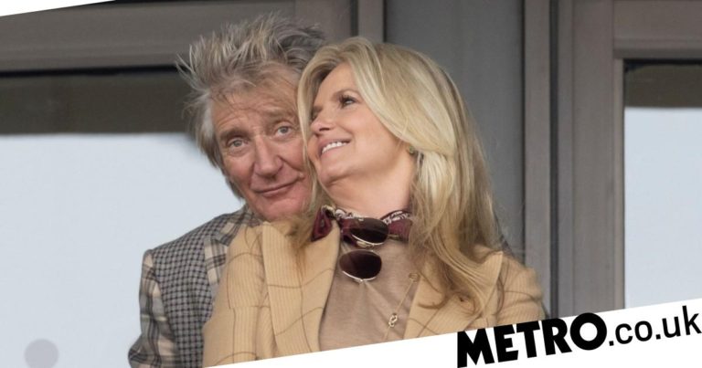 Sir Rod Stewart and Penny Lancaster lead celebs at Cheltenham races