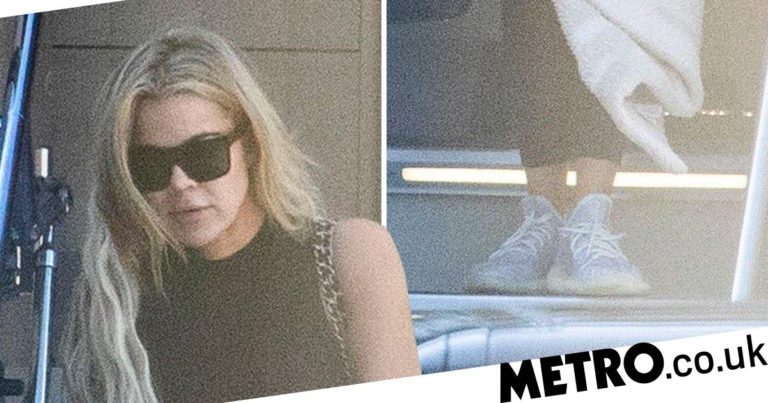 Khloe Kardashian in Yeezy sneakers despite Kim’s split from Kanye West