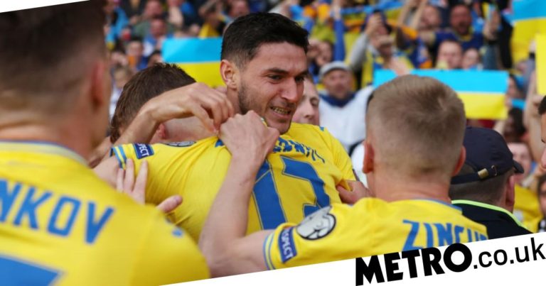 Ukraine score emotional win over Scotland to set up World Cup decider with Wales | Football