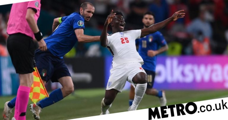 Giorgio Chiellini discusses Bukayo Saka foul in the Euro 2020 final | Football