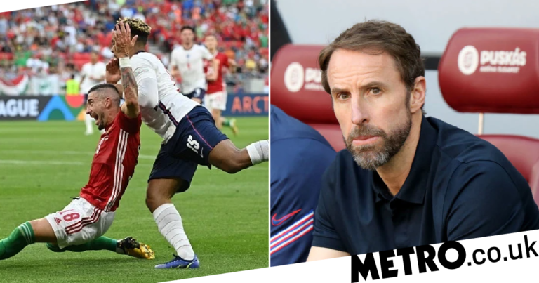 Gareth Southgate reacts to England defeat and penalty decision against Hungary | Football