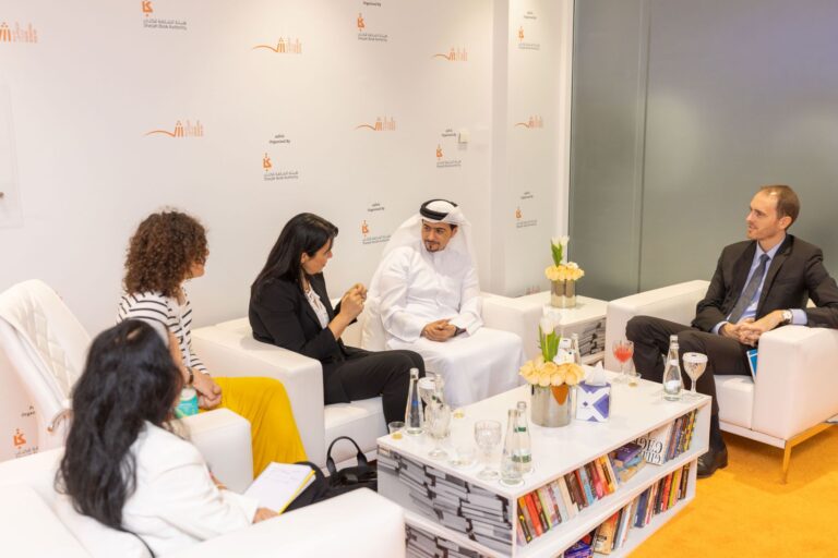 SBA Chairman receives UAE French Consul-General at SIBF 2022