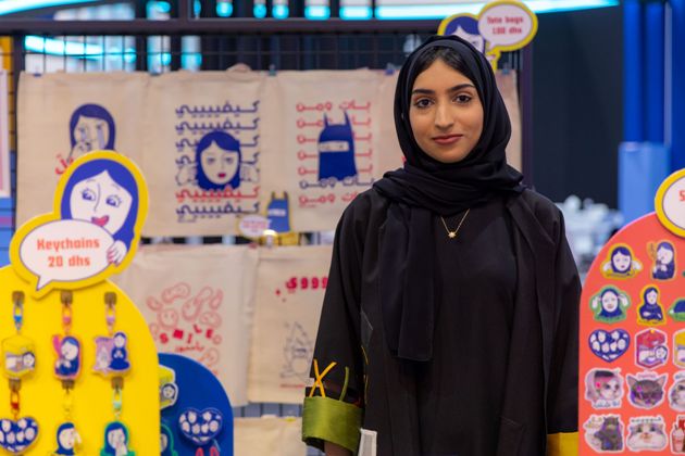 Local artist delights visitors with items featuring uniquely Emirati humour and cultural references