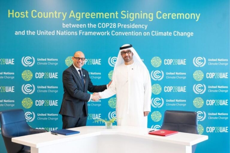 COP28 Presidency and UNFCCC sign Host Country Agreement committing to inclusivity and transparency in climate summit