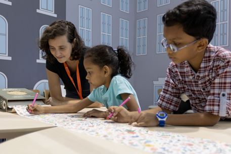 Young nature enthusiasts learn about sustainabledesigns and organic recycled materials at SIBF 2023