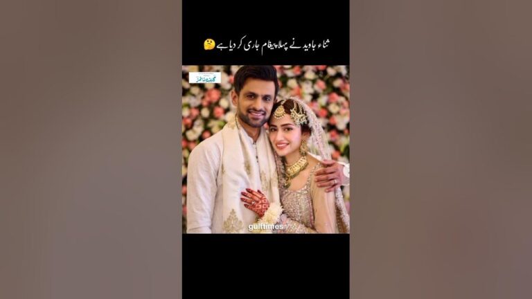 Sana Javed  and Shoaib Malik #cricketpawri #cricketteam #baber #ipl