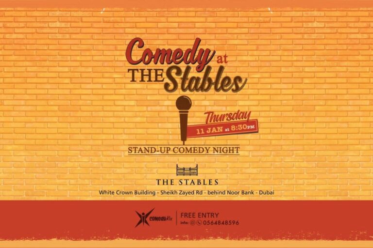 Laugh the Night Away with Comedy Kix at The Stables Dubai!