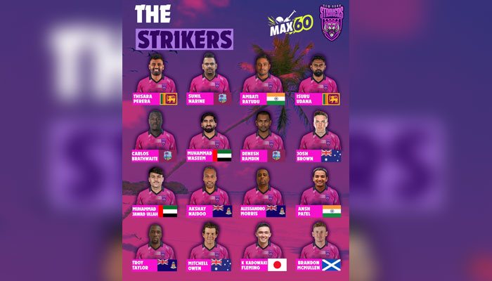 NY Strikers Franchise Announces Squad for Max 60 Caribbean League