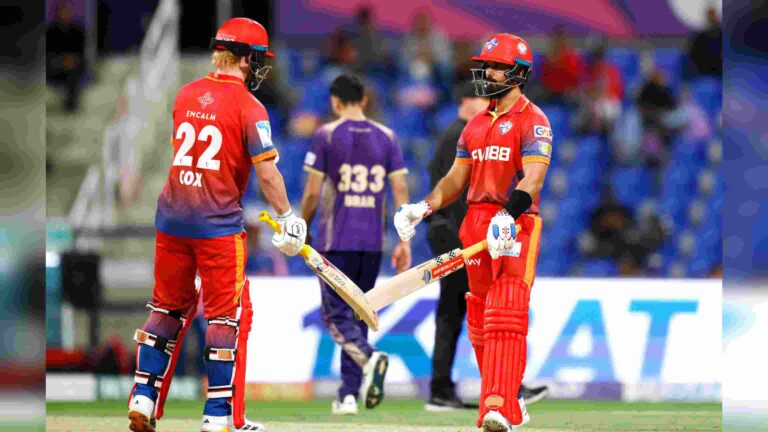 Jahangir’s 99 steers Dubai Capitals to a thrilling nine-run victory over Abu Dhabi Knight Riders